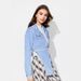 Women's Clothing Fashionable Personalized Lapel Drawstring Statement Denim – Belted Collar Long-Sleeve Shirt In Vintage Wash For Streetwear Edge_mkmklike.com