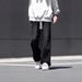 New High Street Wide-leg Pants For Men, Black Gray, Spring And Autumn Style, Men's Loose Straight Casual Trendy Brand_mkmklike.com