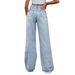 Women's Clothing Trendy Denim Trousers Women's Clothing Hot Sale Casual Fashion Ripped Trousers_mkmklike.com