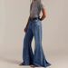 High-Waisted Flared Jeans For Women - Stretch Denim Wide-Leg Pants With Patchwork Design (S-XXL In 3 Washes)_mkmklike.com