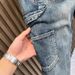 Men's American Style Ripped Jeans High Street Tapered Patched And Embroidered Trendy Versatile Blue Trousers For New Spring_mkmklike.com