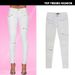 Women's Clothing White Leather Denim Pants With Stitching And Multi Zipper Motorcycle Style_mkmklike.com