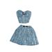 Women's Clothing Summer Pure Desire Hot Girl Sequin Design Denim Tube Top + Pleated Skirt Short Skirt Fashion Suit For Women_mkmklike.com