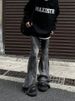 Men's Retro Frayed Gradient Flared Jeans European American Style High Street Slim Fit Vintage Trendy Pants for Autumn_mkmklike.com