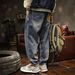 American Style Trendy Brand Cool Men's Jeans 2025 Spring And Autumn New Loose Straight Casual Versatile Long Pants_mkmklike.com