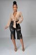 K New Tassel Elastic Ripped Jeans For Women, Mid Length Pants_mkmklike.com