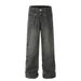 Washed Vintage Denim Men's Workwear Punk Street Style Design Sense Personality Loose Wide-Leg Straight Pants_mkmklike.com