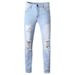 Men's Clothing European And American Men's Jeans Spring And Autumn New Ripped Trendy Brand Trousers Loose Straight Jeans Men_mkmklike.com