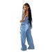 Women's Clothing Casual Fashion Tube Top Women's Slim Denim Jumpsuit Overalls_mkmklike.com
