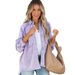 Women's Clothing Summer Casual Distressed Denim Jacket Tassels Ripped Details_mkmklike.com