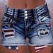 High Waist Floral Embroidered Denim Pants For Women - Comfortable Slim Fit Straight Leg Jeans With Multi-Button Detail (Blue, S-XXL)_mkmklike.com