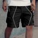Solid color for men's trendy sports shorts, casual five point American multi pocket workwear pants_mkmklike.com