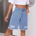 Women's Clothing INS Casual All Match Ripped Jeans Shorts_mkmklike.com