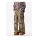 High Street Straight Tube Micro Flared Splicing Jeans With Niche Design, Three-Dimensional Cutting Trend Pants, Men_mkmklike.com