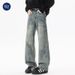 Nordmann Muqiu Clothing | American High Street Cleanfit Flared Jeans Men's Cool Retro Loose Washed Long Pants_mkmklike.com