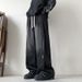Men's Washed Straight-Leg Jeans – Oversized High Street Denim Pants With Drawstring Waist (M-5xl)_mkmklike.com