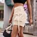 New American Denim Work Pants Casual Pocket Shorts With Elastic Waist For Women_mkmklike.com