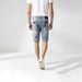 Men's Clothing Summer Ink Splatter Stretch Denim Shorts For Men Trendy And Fashionable Straight Leg 5 Point Riding Breeches_mkmklike.com