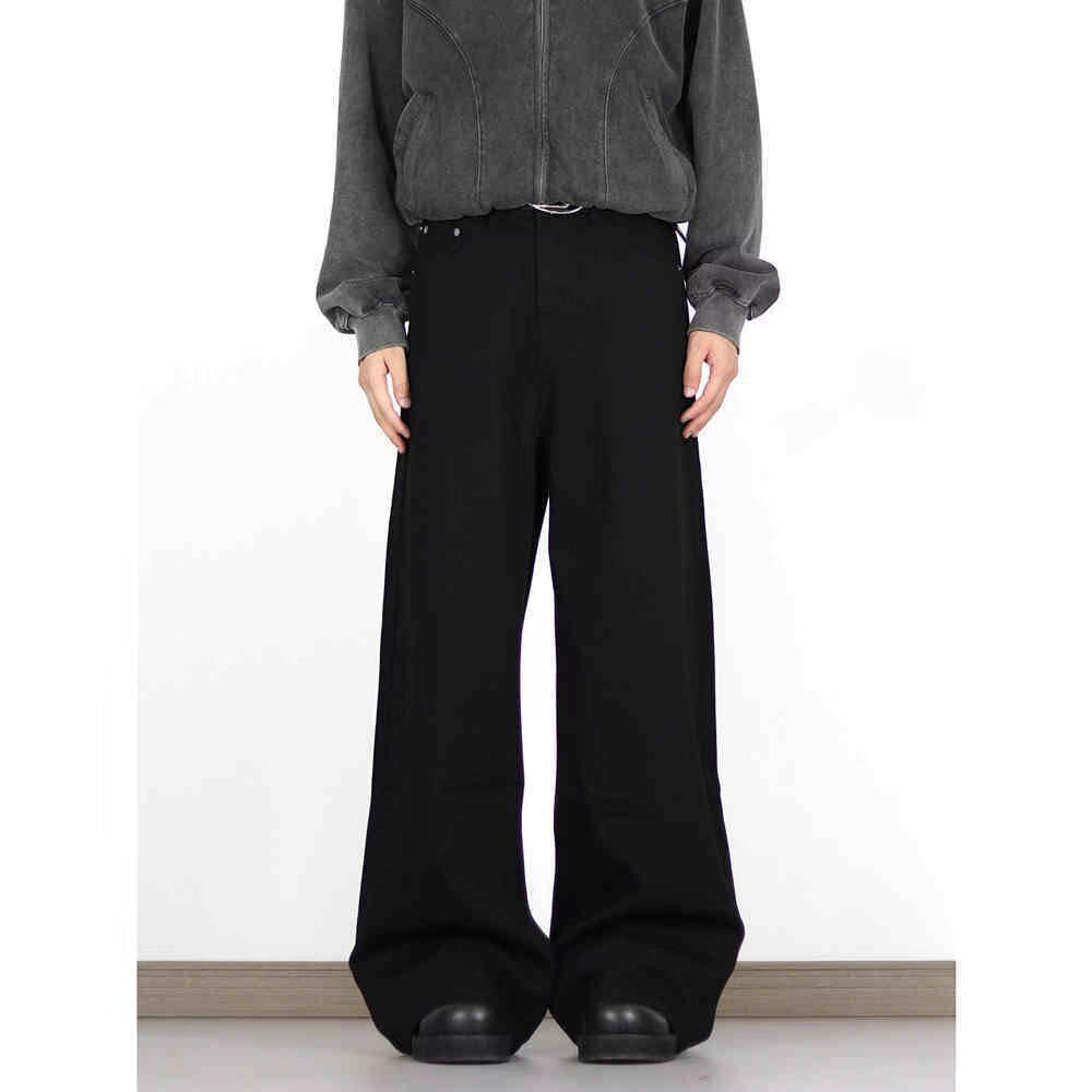 Old Retro Jeans Men's Loose And Thin High-waisted Niche Wide-leg Trousers_mkmklike.com