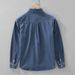 Retro Denim Long Sleeved Shirt For Men, Fashionable And Versatile, Artistic And Casual Loose Top_mkmklike.com