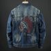 Pulse Pulse 2025 Spring Autumn Embroidered Denim Men's Trendy Brand Korean Style Fashionable European And American Street Versatile_mkmklike.com