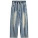Men's Retro Wide-Leg Jeans – American Vintage Style Straight Denim Pants (Black/Blue, S-3XL)_mkmklike.com