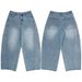 Men’s Vintage Wide-Leg Jeans – High Street Distressed Denim With Raw Hem (Sizes XS-2XL)_mkmklike.com