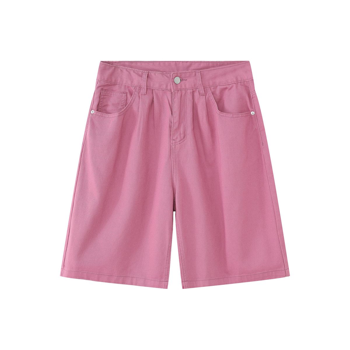 EF JEANS | 2023 Summer New Casual Loose Korean Version Versatile Shorts Wide-leg Casual Five-point Pants Pink_mkmklike.com