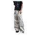 High Street White Straight Leg Jeans For Men - Distressed Washed Wide Fit Casual Denim Pants With Whisker Details_mkmklike.com