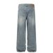 Side Ruched Wide-Leg Design Niche Jeans Men's American Style Trendy Loose Washed Vintage Casual Long Pants_mkmklike.com
