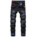 Men's Clothing Men's Slim Straight Leg Ripped Jeans Trendy Men's Denim Trousers_mkmklike.com