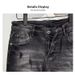 Men's Distressed Denim Shorts With Rhinestone Details - Stretch Slim-Fit Mid-Thigh Casual Shorts For Summer (Dark Grey)_mkmklike.com