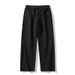 Men's Belt-Waist Retro Washed Jeans – Loose Wide Leg Streetwear Pants In Solid Colors For Autumn & Winter_mkmklike.com