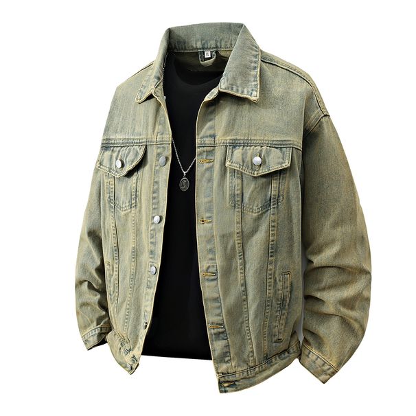 Men's Clothing American Style Handsome Denim Jacket Men's Distressed Retro Men's Cardigan 2025 Autumn And Winter New Thick Washed Jacket Men_mkmklike.com