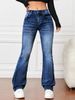 Cross-Border Exclusive Independent Station European And American Women's Fashion New High-Waisted Flared Jeans_mkmklike.com