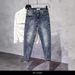 Men's Slim-Fit Stretch Jeans Classic Straight-Leg Denim Pants Comfortable Mid-Rise Design 9-Inch Cuff (28-36)_mkmklike.com