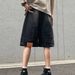 Reverse-wearing Denim Shorts Men's Summer Thin Design Sense Niche Five-point Pants Trendy Brand American Tooling Pants Trendy_mkmklike.com