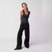 Women's Clothing Retro Washed Mid Waist Slim Curling Loose All Match Straight Jeans_mkmklike.com