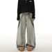 Unisex Distressed Denim Jeans - Loose Straight Leg Workwear Pants With Vintage Grunge Style_mkmklike.com