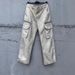 High Street Zip Pocket Washed Distressed Faded Straight Casual Versatile Cargo Pants Unisex Trendy Style_mkmklike.com