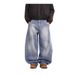 American Style Curved Knife Jeans Men's 2025 Summer New Washed Slimming Straight Wide Leg Casual Pants_mkmklike.com