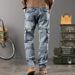 Street Retro Washed Denim Pants For Both Men And Women, Featuring Multiple Pockets And A Straight Fit, Loose Fitting Denim Pants_mkmklike.com