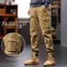 2024 New In Stock Men's Cargo Trendy Versatile Handsome Simple Casual Loose Straight Long Pants_mkmklike.com