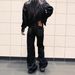 Plus Size Rhinestone Embellished Jeans For Women – High Waisted Straight Leg Denim Pants With Vintage Wash (Fall Streetwear Collection)_mkmklike.com