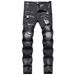 Men's Clothing Trade Flower Hole Fashion Trend Men's Denim Trousers_mkmklike.com