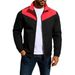 New Autumn Men's Windproof With High Collar, Color-blocking, Zippered Raglan Sleeves, And Zip-up Cardigan Jacket_mkmklike.com