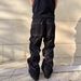 Men's High Street Vintage Jeans – Slim Fit With Subtle Flare, Retro Black Denim For Urban Streetwear (Sizes S-3xl)_mkmklike.com