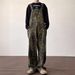 Pure Men's Jeans 2024 Spring New American Retro Leopard Print Overalls High-end Loose Straight Wide-leg Pants_mkmklike.com