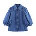 Women's Clothing Summer New Style Denim Shirt_mkmklike.com