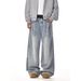 Unisex Vintage Washed Straight-Leg Jeans – Oversized High-Street Fashion For Effortless Streetwear Styling_mkmklike.com